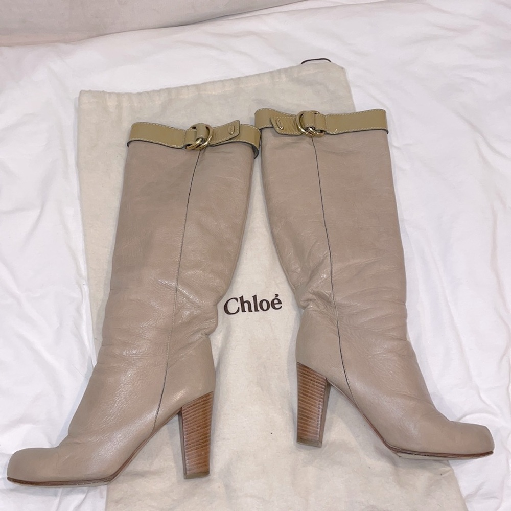 Authentic Chloe leather boots size 37.5